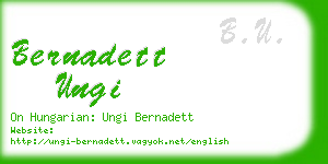 bernadett ungi business card